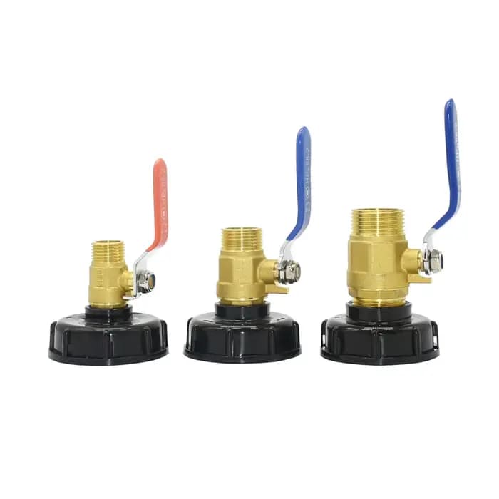 Adaptateur de robinet de réservoir IBC à filetage S60 x 1/2 3/4 1 pouce, tuyau d'arrosage, Valve de