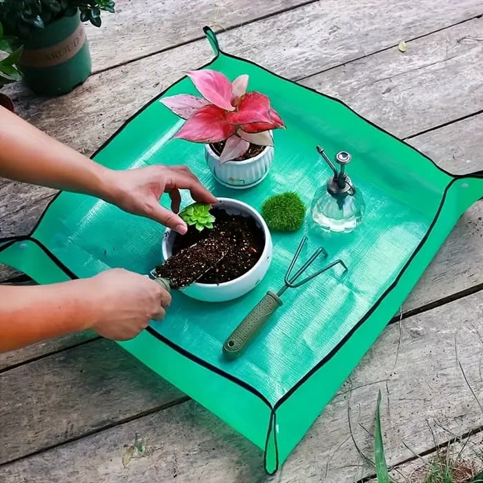 Tapis de jardinage pour le changement de terreau