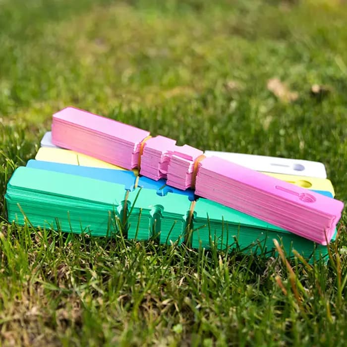 Étiquettes de plantes à boucle réglable en plastique, 6 couleurs, étiquettes de jardinage, étiquette