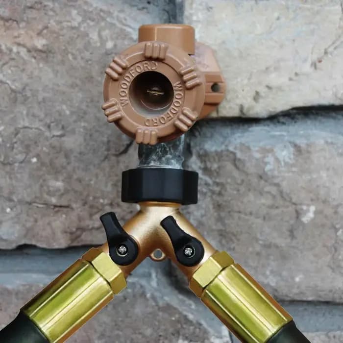 Mathiateur de Tuyau d'Arrosage à 2 Voies, Distributeur d'Eau de Jardin en Laiton Massif, Connecteur