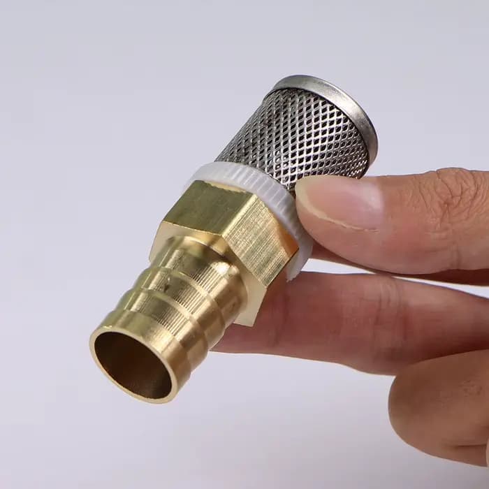 Adaptateur de tuyau pagode en laiton, 6-19mm, 1 pièce, filtre d'écran en acier inoxydable 304, préfi