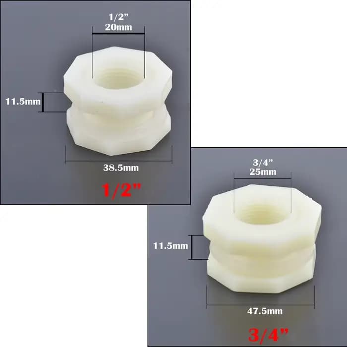 Connecteur de réservoir d'eau en plastique ABS, 1/2 "3/4" pouces, Valve de robinet d'aquarium, clois
