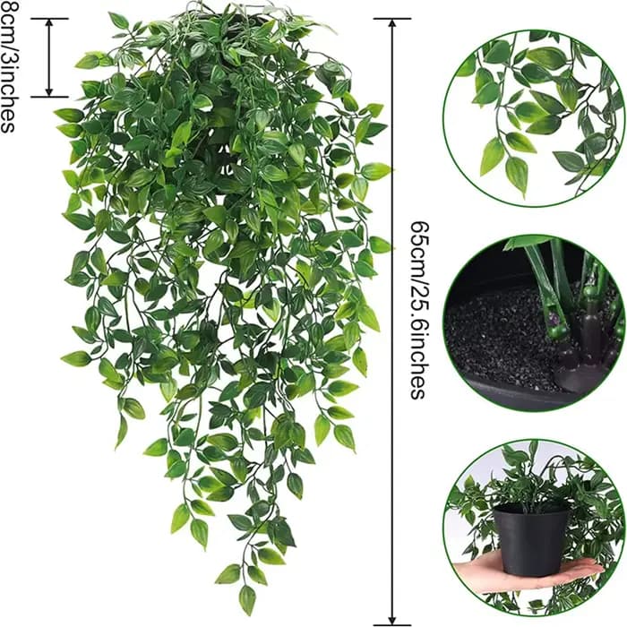 Plante de Lierre Artificielle en Plastique avec Pots