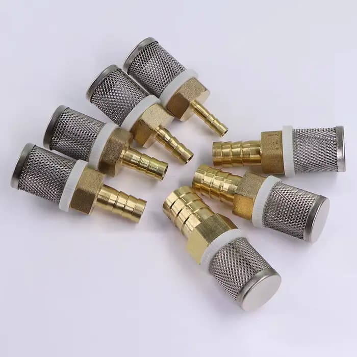 Adaptateur de tuyau pagode en laiton, 6-19mm, 1 pièce, filtre d'écran en acier inoxydable 304, préfi