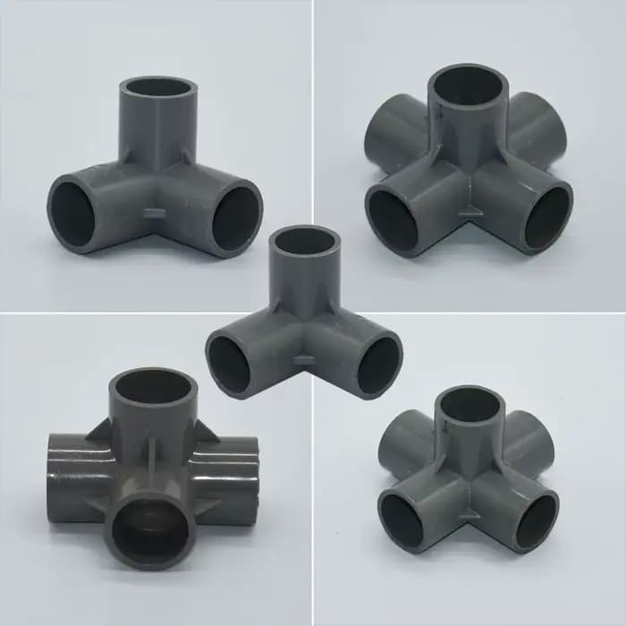 Connecteur en PVC 20/25/32mm, 3/4/5 voies tridimensionnelles DN15/20/25/40, raccords de tuyaux d'ali