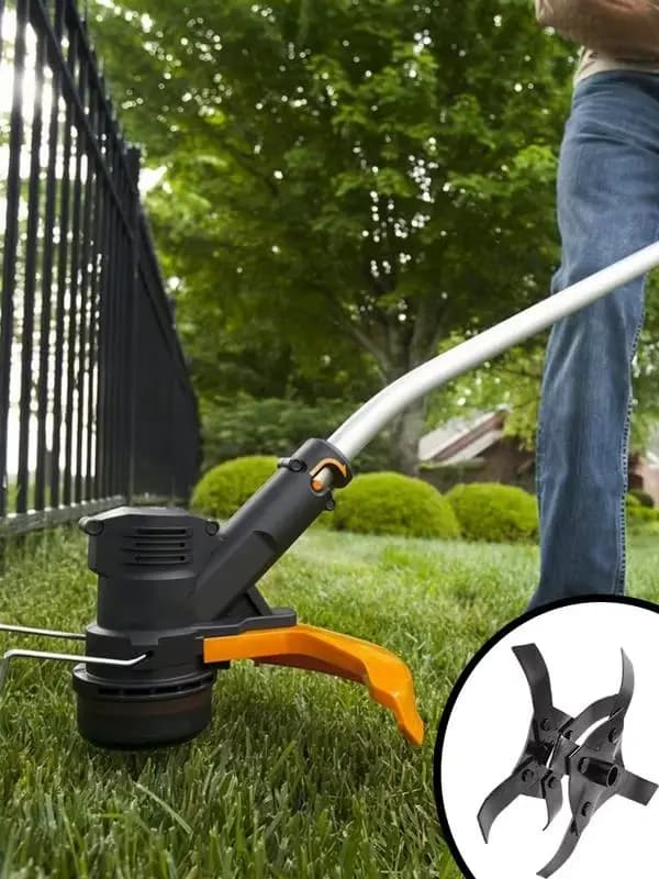 Roue de motoculteur de jardin en alliage de précision, tondeuse de désherbage polyvalente, améliore l'accessoire de tondeuse à gazon, tête de coupe rotative