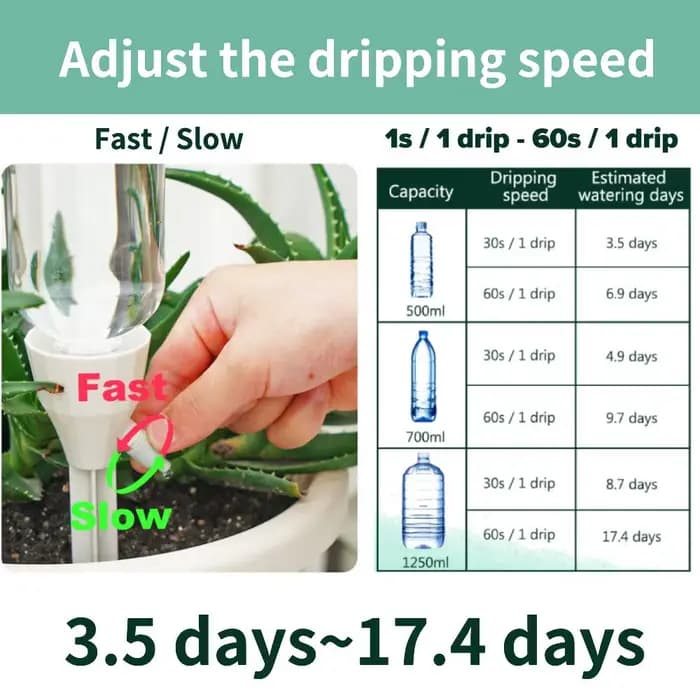 Système d'irrigation goutte-à-goutte réglable, pic d'arrosage automatique des plantes, goutteur d'ea