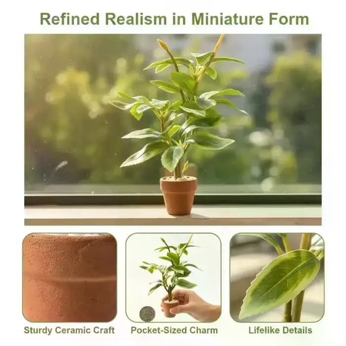 Mini pot en terre cuite, modèle de plante artificielle en pot, décor de scène de jardin pour maison de poupée, ornements de micro-paysage pour maison de poupée, accessoires photo