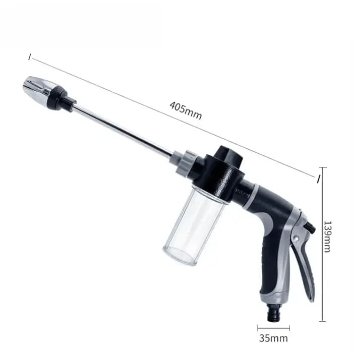 Pistolet à eau domestique multifonctionnel pour arrosage, pot à mousse, lavage de voiture, pistolet