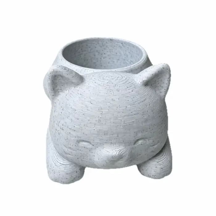 Pot de fleurs en forme de chat imprimé en 3D Kawaii, ornements mignons, mini pot de plantes, décorat