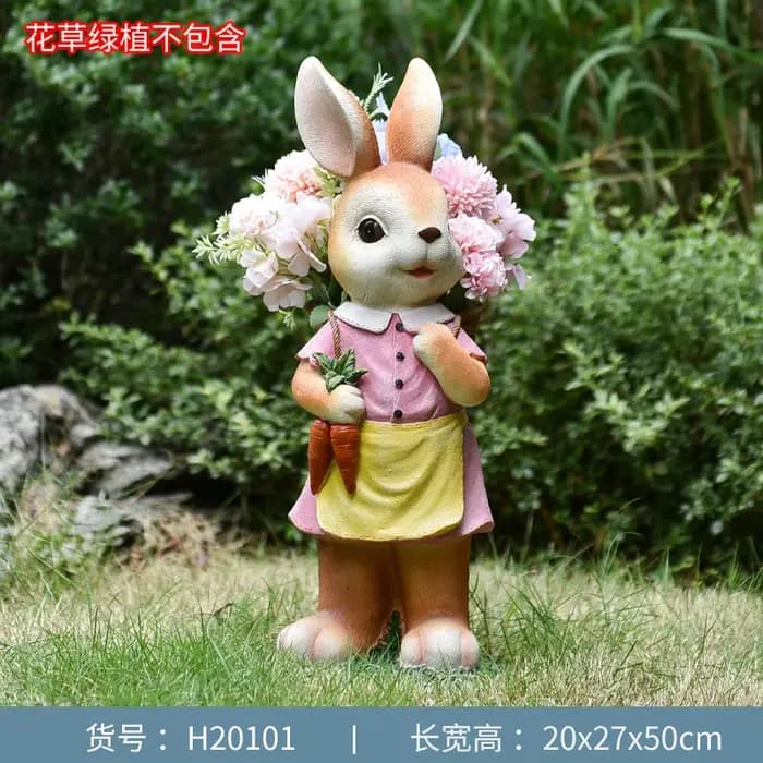 Pot de jardinière de lapin de dessin animé