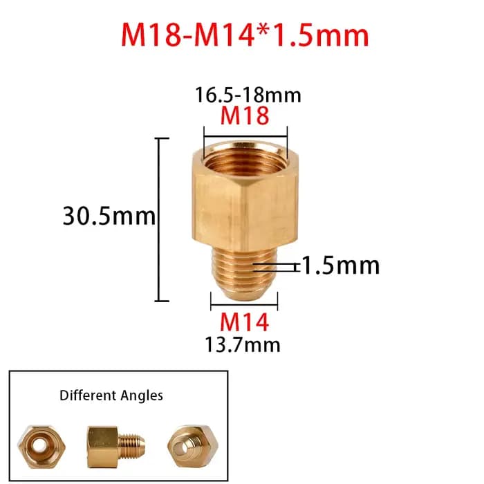 Connecteur de filetage en laiton 3/8 "1/2" M14 M18 M22, adaptateur mâle femelle, connecteur de tuyau