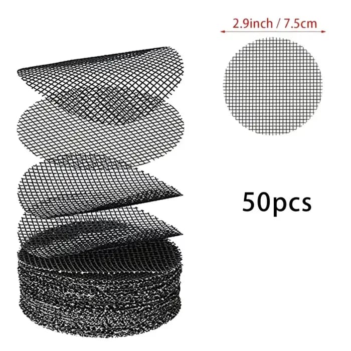 50/100 pièces trou de Pot maille tampon grille ronde trou de Drainage écran pour fond de Pot préveni