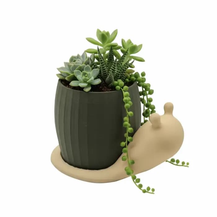 Pot de fleurs créatif et unique en forme d'escargot