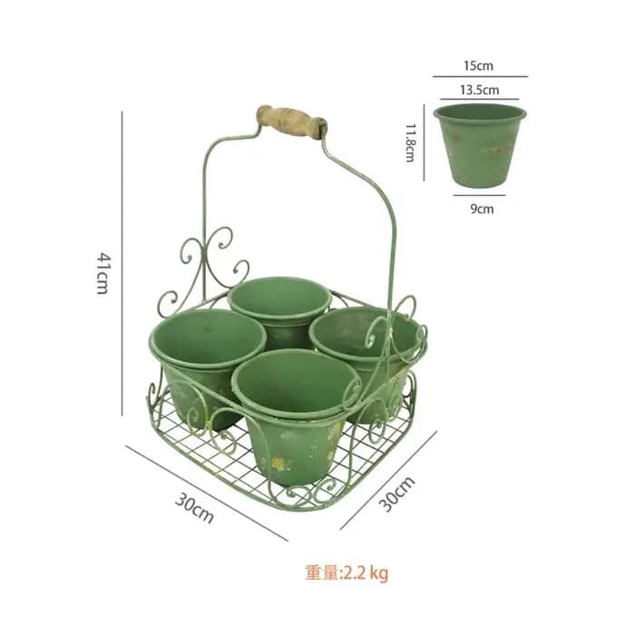 Ins rétro jardin fleur ferronnerie faire vieille plante bassin multi grille conception succulente conteneur pour balcon cour bonsaï Pot