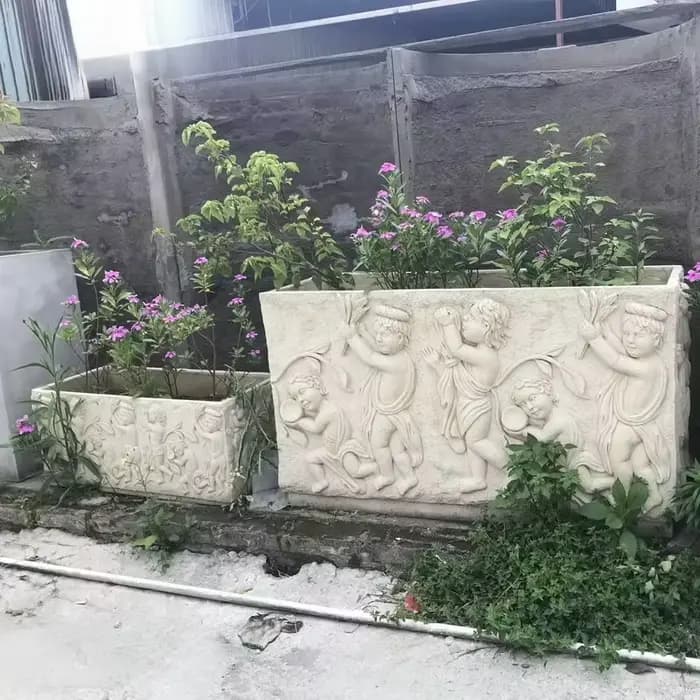 Pot de fleurs en grès, vase décoratif de jardin
