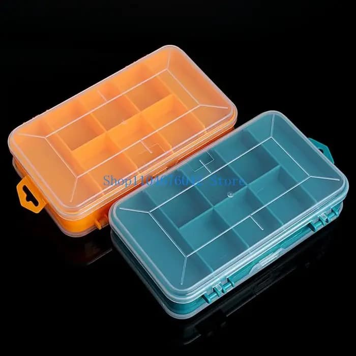 Boîte à outils transparente double face multifonctionnelle pour rangement d'outils en plastique