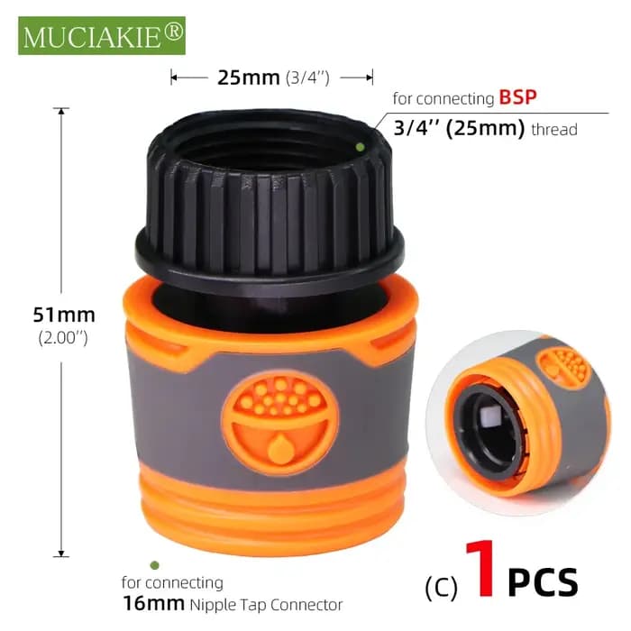 1/4 ''3/8'' 1/2 ''3/4'' tuyau connecteur rapide en plastique caoutchouc raccord adaptateur