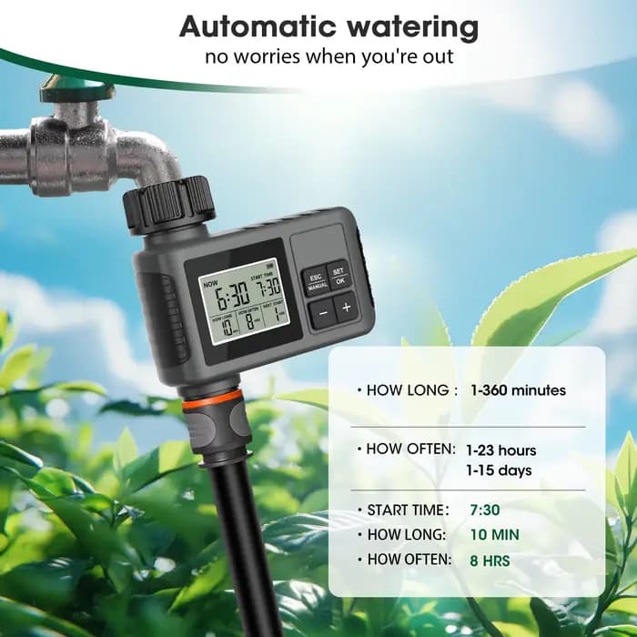 Insoma – minuterie d'eau automatique, système d'arrosage Intelligent, minuterie d'arrosage, équipeme