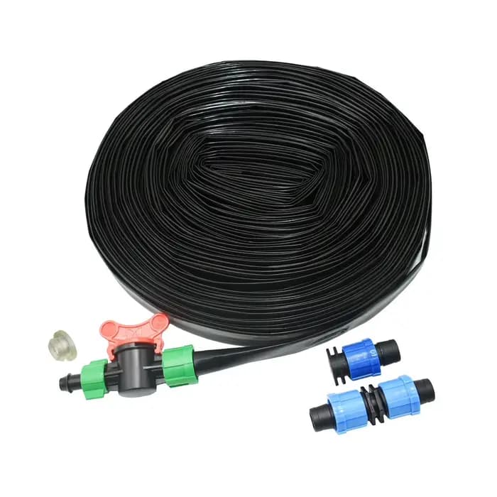 Ruban Micro Irrigation Goutte à Goutte de Pluie, 10-20 ~ 50m, 16mm, 1 Trou, 15/30cm, pour Serre, Fer