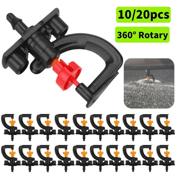 10/20 pièces 360 ° Micro-buse rotative de Type G, arroseur d'irrigation goutte à goutte pour serre