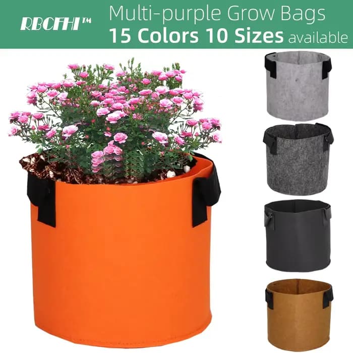 RBCFHI 1-20 gallons coloré plante poussent sacs fleur légumes aération plantation Pot conteneur jard