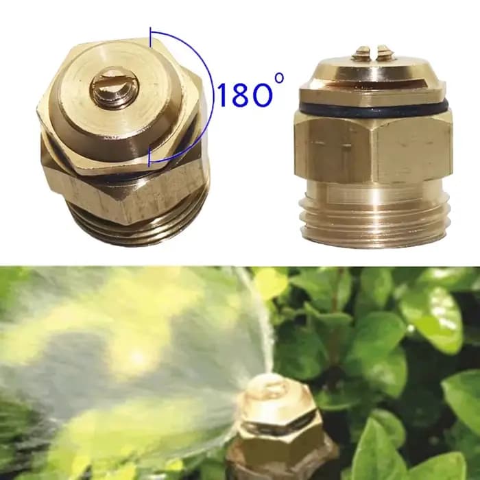 5 pièces en laiton 180 ° Buse de réfraction 1/2 ", pulvérisateur d'arrosage à filetage mâle, pour