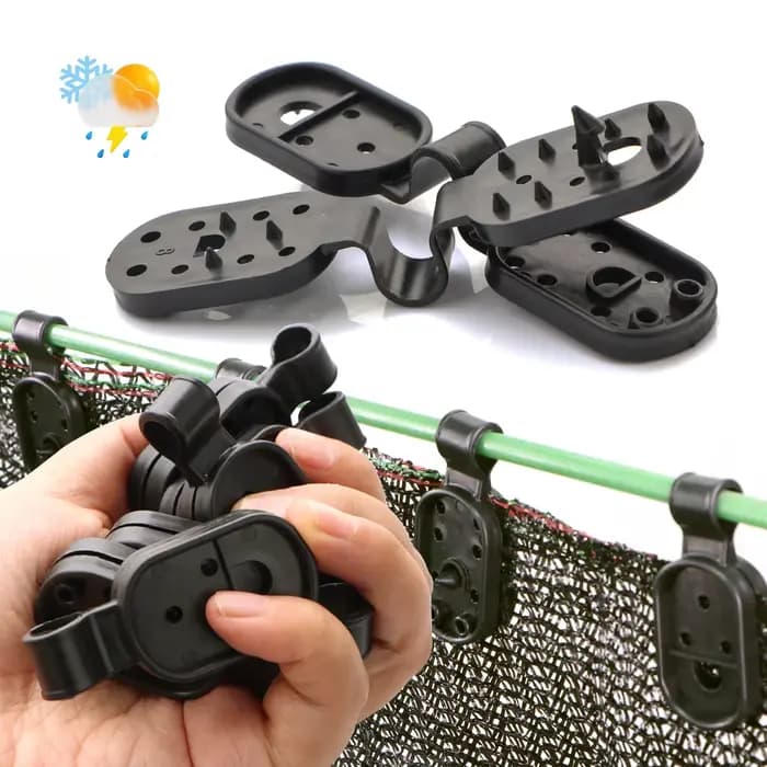 Pince de Fixation de Filet Pare-Soleil en Plastique Réutilisable, pour l'Extérieur, Gaden Ombre, Cli