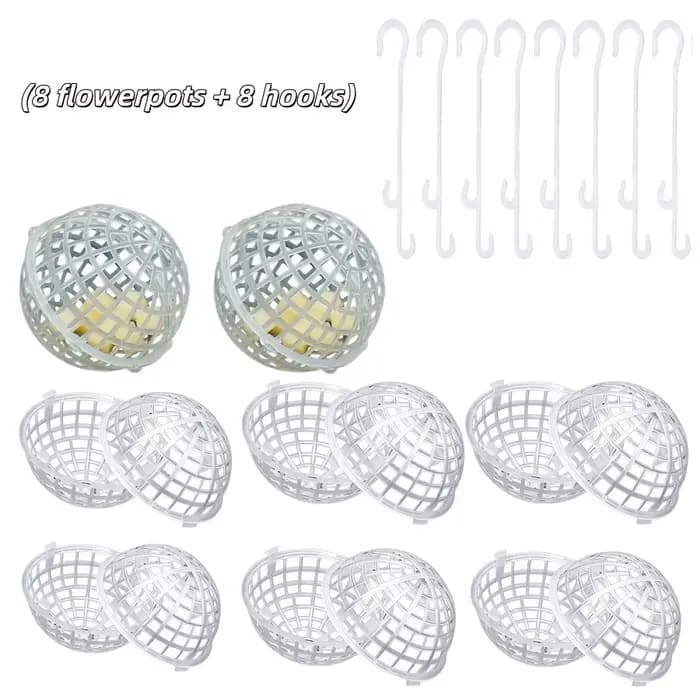 Ensemble de pots à fleurs en plastique à fixer au mur - spécialement conçus pour les orchidées succu