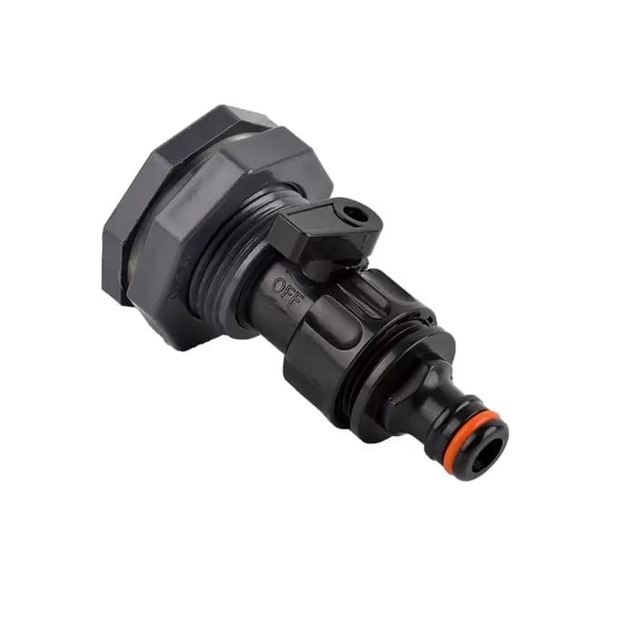 Raccord de cloison en PVC à filetage 3/4, connecteur de tuyau pour baril de pluie, adaptateur de tuy