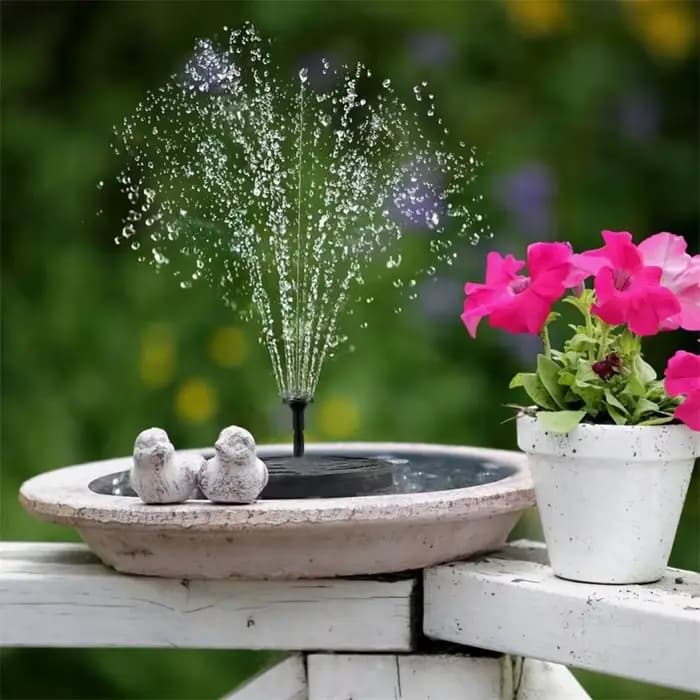 Pompe de fontaine solaire, Kit d'arrosage des plantes à économie d'énergie, fontaine solaire colorée