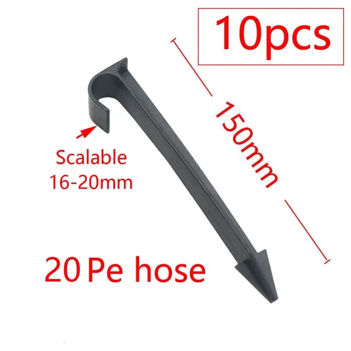 Support de tuyau d'arrosage 3/5 4/7 8/11 16mm 20mm piquets fixes 1/8 1/4 3/8 1/2 3/4 "PE PVC