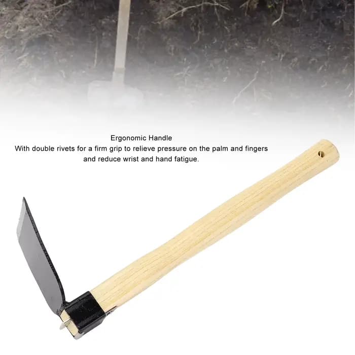 Houe de jardin houe à main de désherbage de jardin houe à main ergonomique manche en bois en acier au carbone houe à main légère de désherbage de jardin pour la maison