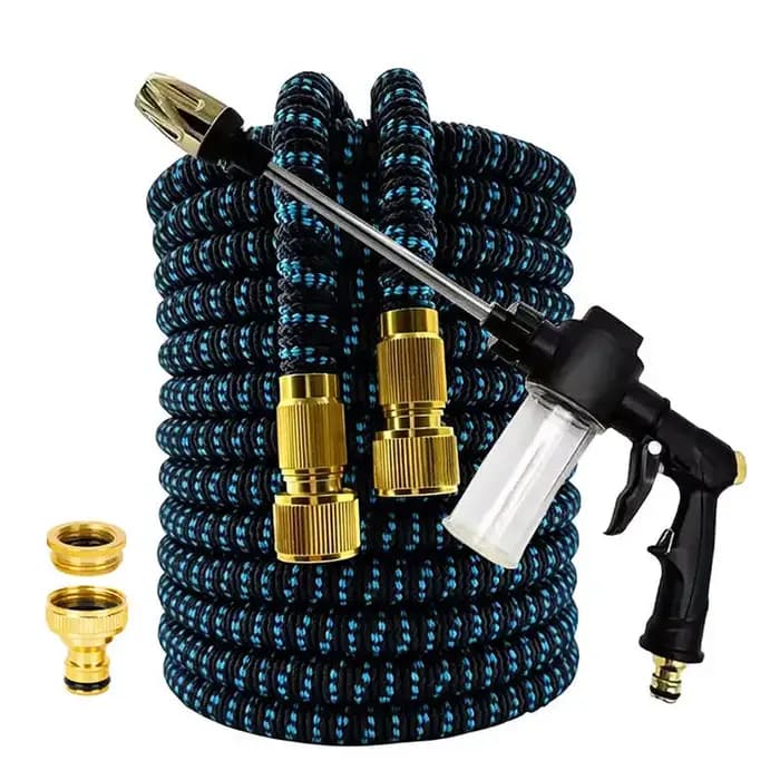 Tuyau d'arrosage extensible avec buse haute pression