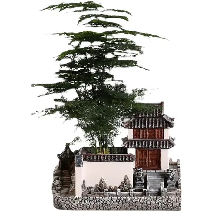 Rétro Pastoral Micro-Paysage Bonsaï Pot, Creative Intérieur Personnalité Décoration, Maison Chinoise