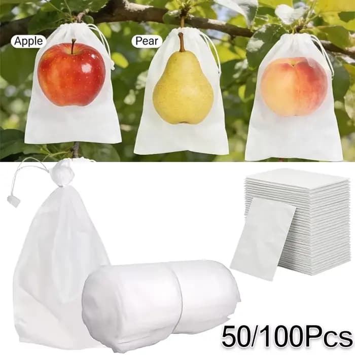 Sacs de protection pour fruits avec cordon de serrage, filet respirant en maille, protection contre