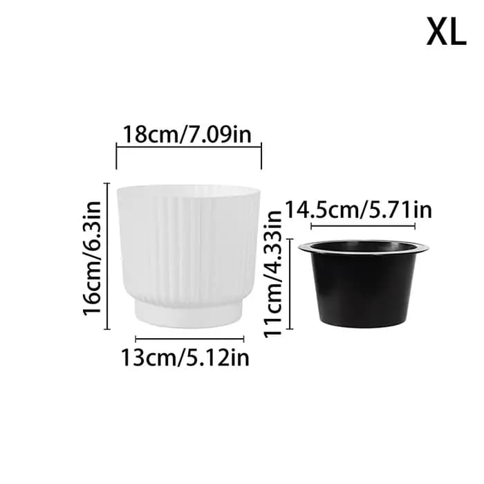 Pot de fleurs auto-arrosant à double couche pour hydroponie