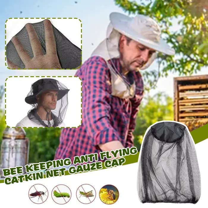 Filet anti-vol pour apiculture, chapeau de gaze, équation de pêche en plein air, mordant, masque de