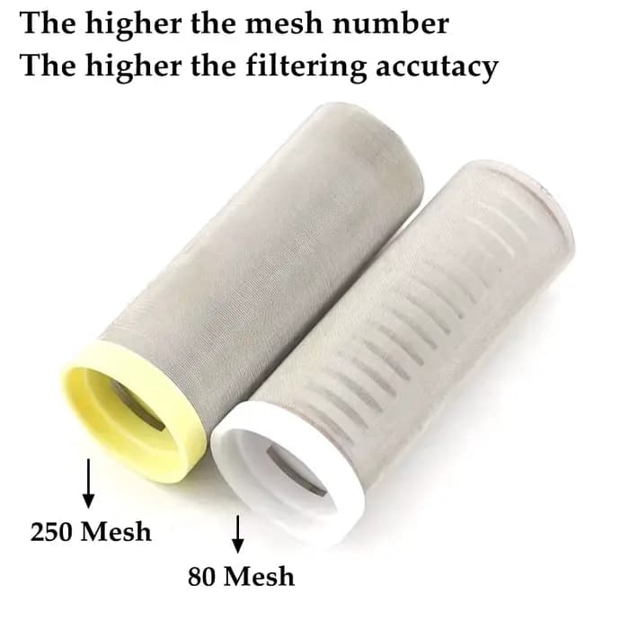 80/250 Mesh étang de jardin 1/2 pouce 3/4 pouce 1 pouce en ligne maille crépine pompe à eau filtre I