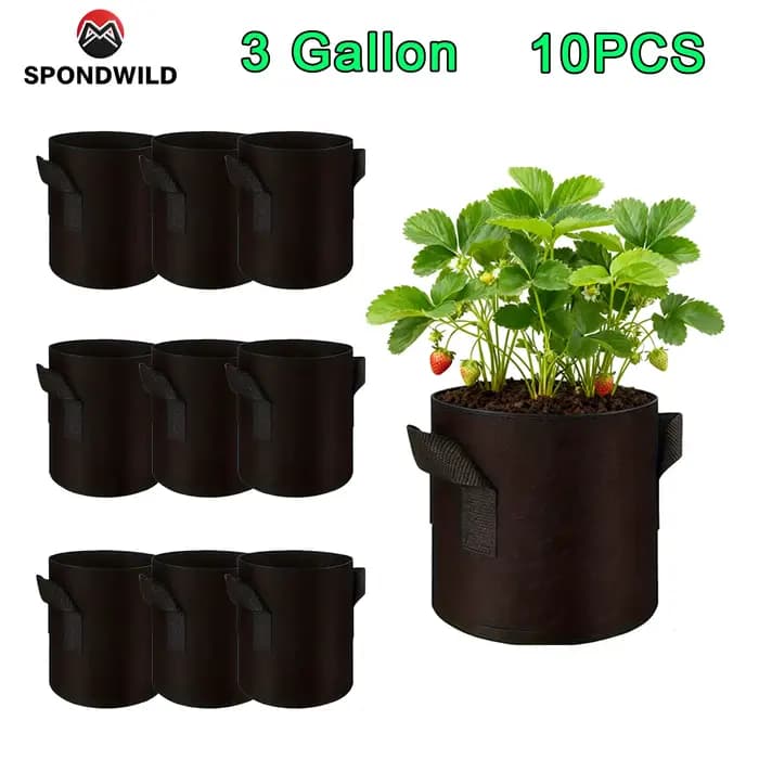SPONDWILD 30 pièces 15 gallons tomates/pommes de terre sacs de culture épaissi Non-tissé tissu jardi