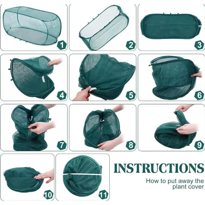 Couverture de protection pop-up en maille pour plantes de jardin