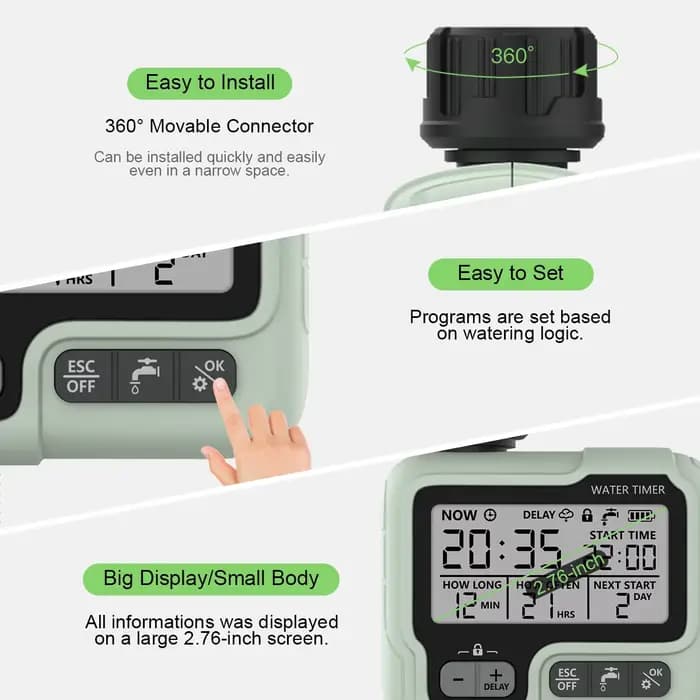 Reswat HCT-322 minuterie d'eau automatique jardin Machine d'irrigation numérique arroseur Intelligen