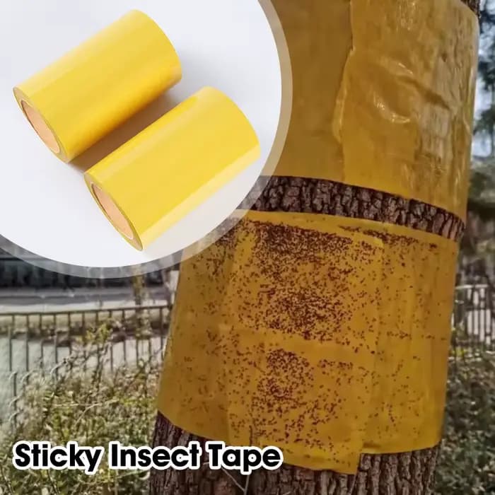 Bande adhésive Double face pour barrière contre les insectes, piège collant jaune étanche efficace c