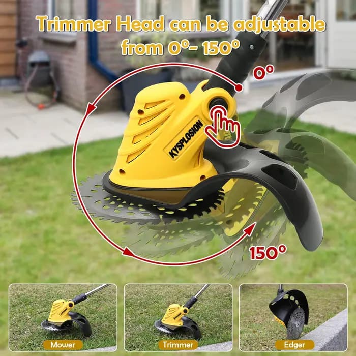 Tondeuse à gazon électrique longueur réglable coupe pliable sans fil jardin