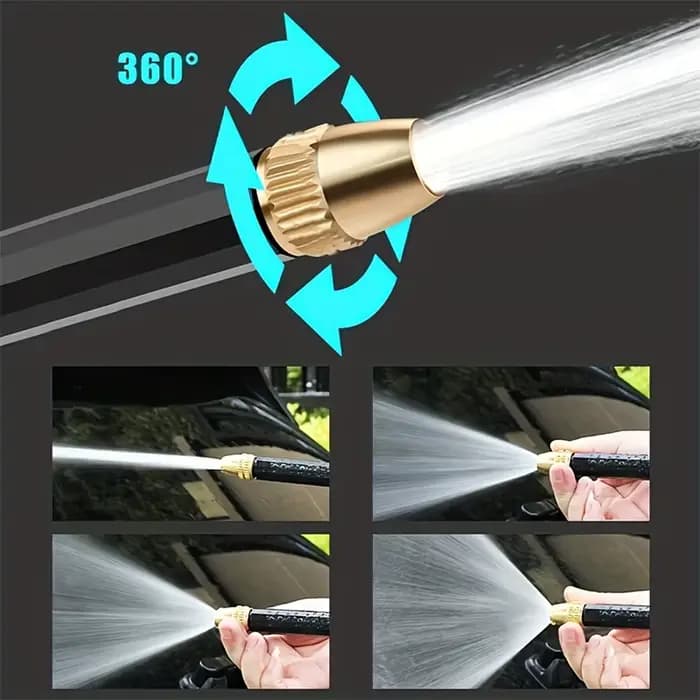 Pistolet à mousse haute pression avec buse réglable, connecteur de tuyau d'arrosage rotatif, pulvéri