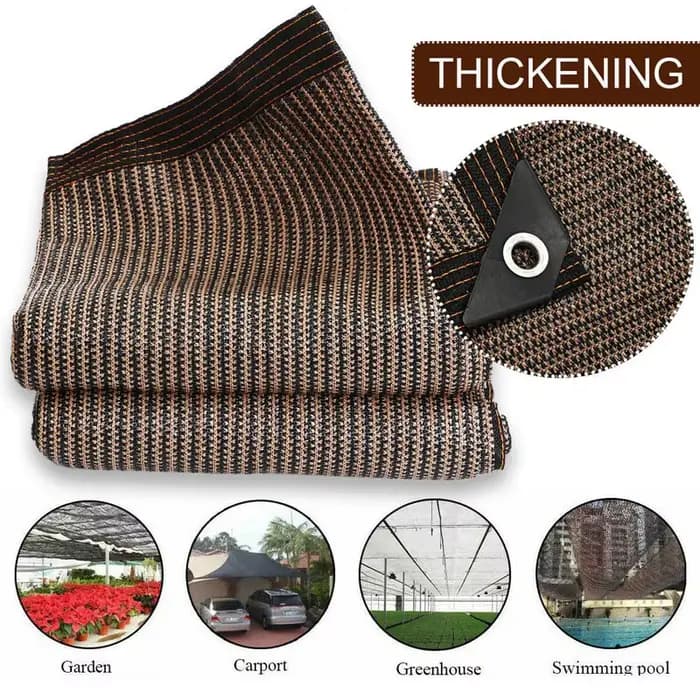 Filet de protection solaire Protection UV filet pare-soleil en PEHD marron, couverture de voiture de