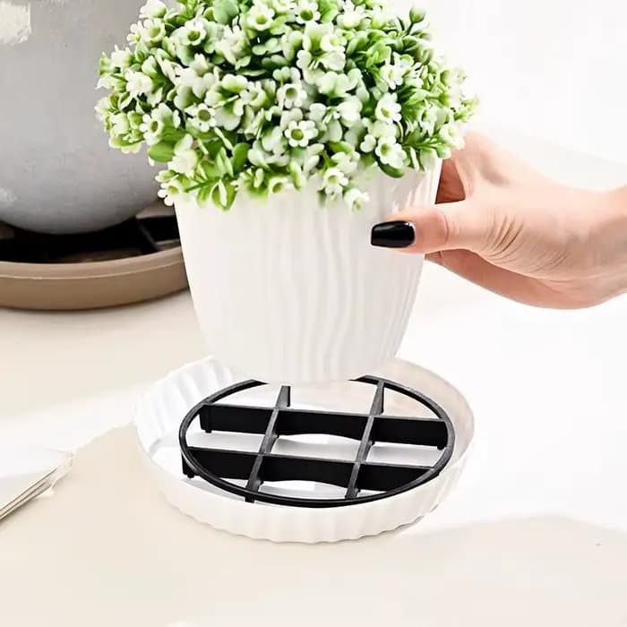 Coussin de Pot de fleur à grille circulaire, supports surélevés, adapté aux soins des plantes en Pot