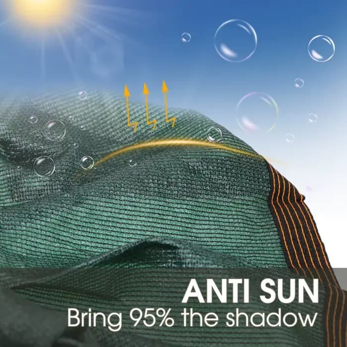 Filet d'Ombrage Rapide Vert Foncé HDPE Anti-UV, Pare-Soleil, Maille d'Ombre de Jardin pour Clôture d