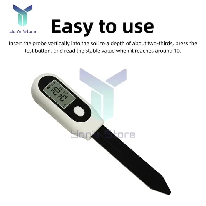Testeur d'humidité du sol avec écran LCD pour jardin