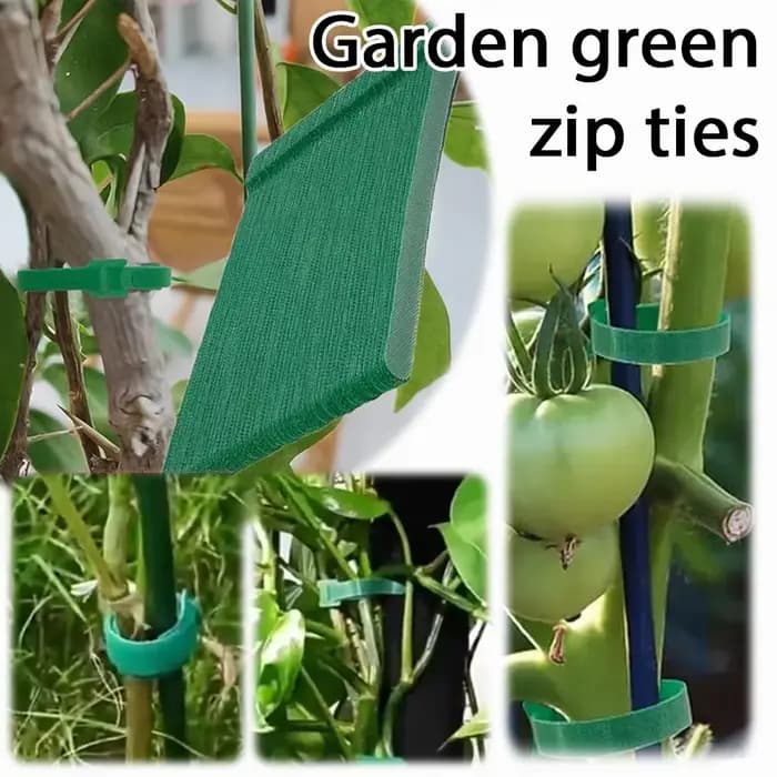 100 attaches pour plantes en nylon réutilisables, attaches auto-agrippantes réglables antidérapantes
